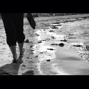 A walk in a Danish beach .