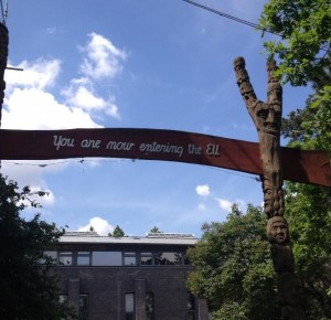 The entrance of Christiana, an hippie place 